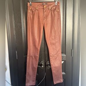 7 For All Mankind Copper Coated Jeans
